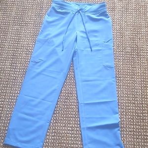 Mandala Scrub Pants XXS Petite Ceil Blue